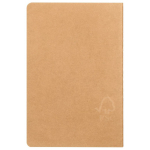 Cadernos com folhas A5 de cor creme e papel FSC quadriculado cor caqui terceira vista