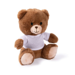 Ursinho de peluche com t-shirt branca para personalizar cor natural segunda vista