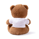 Ursinho de peluche com t-shirt branca para personalizar cor natural terceira vista