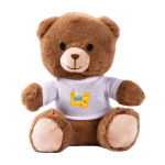 Ursinho de peluche com t-shirt branca para personalizar cor natural sexta vista
