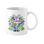 Caneca de cerâmica especial de sublimação acabamento brilhante 320 ml cor branco segunda vista
