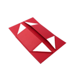 Elegante caixa-oferta de cartão duro com fecho magnético cor vermelho sexta vista