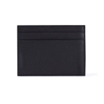 Porta-cartões de couro preto com elegante caixa-oferta cor preto primeira vista