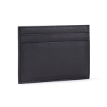 Porta-cartões de couro preto com elegante caixa-oferta cor preto segunda vista