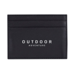 Porta-cartões de couro preto com elegante caixa-oferta cor preto quinta vista