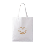 Saco de poliéster de toque macio especial para sublimação 280 g/m² cor branco quinta vista