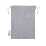 Saco de algodão e poliéster reciclado com fecho de cordão 120 g/m² cor cinzento quarta vista