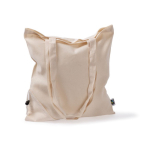 Saco dobrável de algodão Fairtrade para personalizar 120 g/m² cor natural terceira vista