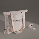 Saco dobrável de algodão Fairtrade para personalizar 120 g/m² cor natural vista detalhe 3