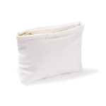 Nécessaire retangular de poliéster acolchoado e macio 120 g/m² cor branco segunda vista