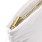 Nécessaire retangular de poliéster acolchoado e macio 120 g/m² cor branco terceira vista