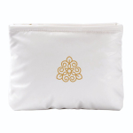 Nécessaire retangular de poliéster acolchoado e macio 120 g/m² cor branco quarta vista