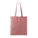 Saco tote de algodão e poliéster com asas compridas 120 g/m² cor cor-de-rosa primeira vista