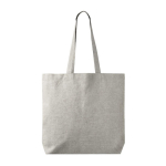 Saco tote de algodão e poliéster com asas compridas 220 g/m² cor cinzento primeira vista