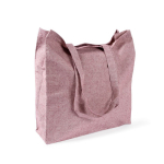 Saco tote de algodão e poliéster amplo acabamento marmoreado 240 g/m² cor bordeaux terceira vista