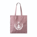 Saco tote de algodão e poliéster amplo acabamento marmoreado 240 g/m² cor bordeaux vista detalhe