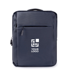 Mochila de trabalho para portátil de couro sintético 15'' cor azul-marinho vista principal