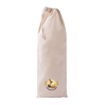 Saco para pão tipo baguete de algodão reciclado com fecho de cordão cor natural sexta vista