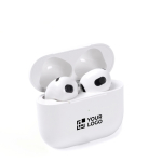 Auriculares sem fios com 3 horas de autonomia em estojo branco cor branco vista principal