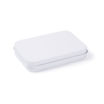 Conjunto reutilizável de máscaras para os olhos numa caixa cor branco terceira vista