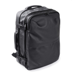 Mochila de couro sintético para viagens com função expansível 30 L cor preto segunda vista