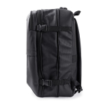 Mochila de couro sintético para viagens com função expansível 30 L cor preto quinta vista