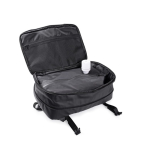 Mochila de couro sintético para viagens com função expansível 30 L cor preto vista detalhe 2