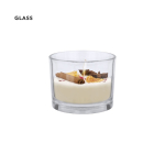 Vela aromática de cera vegetal com fragrância de canela e citrinos