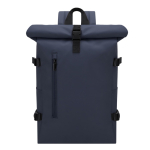 Mochila de PU para portátil com vários bolsos ideal para viajar 15'' cor azul-marinho primeira vista