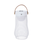 Candeeiro com design de metal e pega de PU na parte superior vista principal