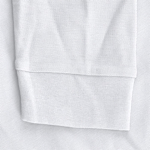 Polo unissexo branco, manga comprida de algodão MKT Charlot 220 g/m2 sexta vista