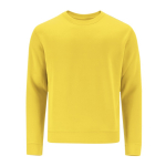 Camisola unissexo de algodão e poliéster MKT Cosmos 280 g/m2 cor amarelo primeira vista