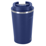 Copo de aço inoxidável reciclado com indicador de temperatura 400 ml cor azul-marinho primeira vista