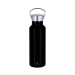 Garrafa térmica de aço inoxidável com pega 500 ml cor preto primeira vista