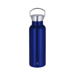 Garrafa térmica de aço inoxidável com pega 500 ml cor azul primeira vista