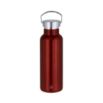 Garrafa térmica de aço inoxidável com pega 500 ml cor vermelho primeira vista