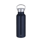 Garrafa térmica de aço inoxidável com pega 500 ml cor azul-marinho primeira vista
