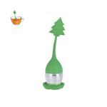 Infusor de chá com desenhos natalícios de silicone e aço inoxidável