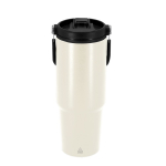 Garrafa de aço inox reciclado com pega a condizer 900 ml cor natural primeira vista