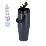Garrafa de aço inox reciclado com pega a condizer 900 ml
