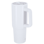 Garrafa térmica de aço inoxidável com pega 870 ml cor branco primeira vista