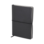 Caderno de couro sintético bloco de notas interior folhas pautadas A6 quarta vista