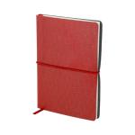 Caderno de couro sintético bloco de notas interior folhas pautadas A6 quinta vista