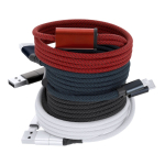 Cabo de carga de alumínio e magnético para evitar emaranhados terceira vista