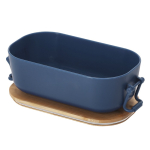 Lancheira com tampa hermética de bambu e fechos laterais 850 ml sexta vista