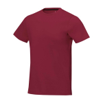 T-shirt manga curta de algodão para homem 160 g/m2 Elevate Life cor bordeaux