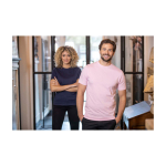 T-shirt manga curta de algodão para homem 160 g/m2 Elevate Life cor branco imagem de estilo de vida