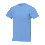 T-shirt manga curta de algodão para homem 160 g/m2 Elevate Life cor azul-claro