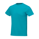 T-shirt manga curta de algodão para homem 160 g/m2 Elevate Life cor azul pastel