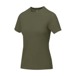 T-shirt manga curta de algodão para mulher 160 g/m2 Elevate Life cor verde oliva